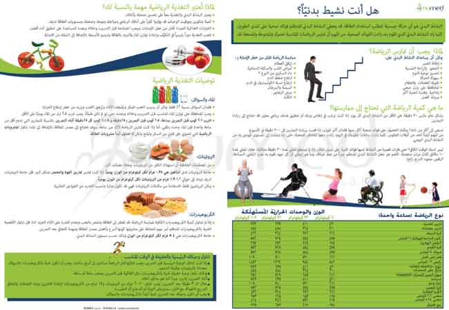 Physical Activity &amp; Nutrition Handout (Arabic)