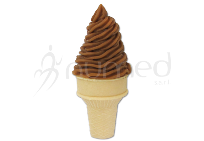 Soft serve, chocolate, with cake cone