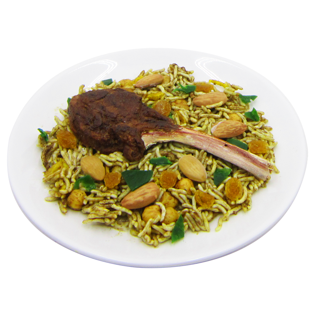 Bukhari rice with Lamb, in melamine plate