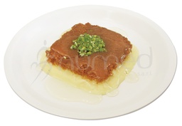 [ENFMSWE15] Knafeh with cheese, sugar syrop, in melanine plate