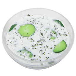 [ENFMSALA5] Cucumber yogurt salad, in melamine bowl