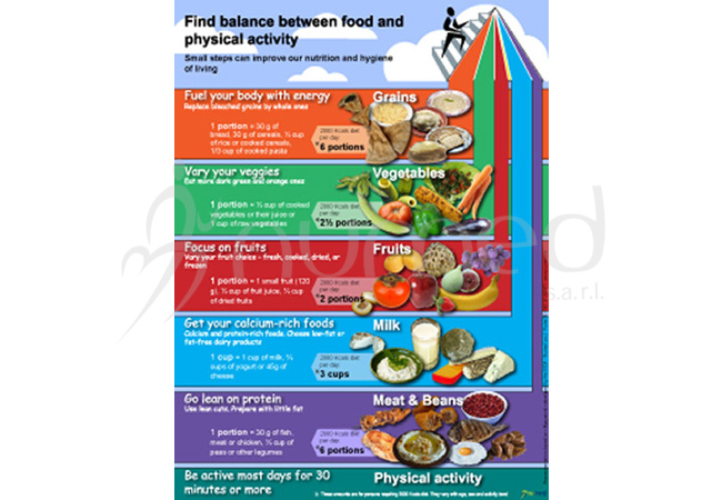 Find Balance between Food&amp; Physical Activity Poster(English), M