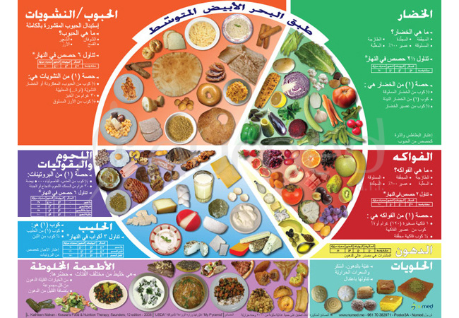 The Mediterranean Plate Poster (Arabic)
