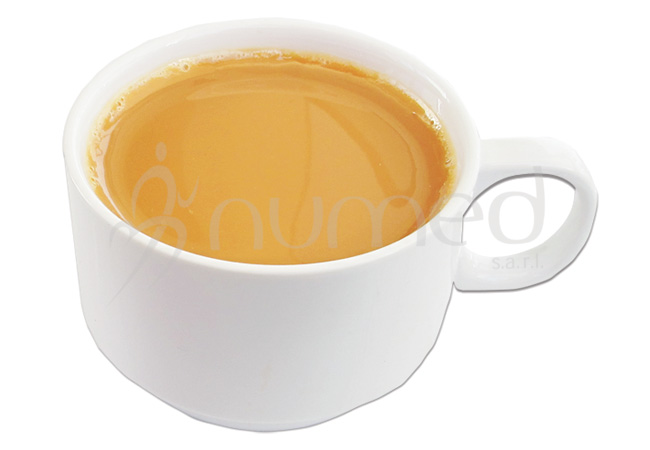 Tea, with milk, in mug