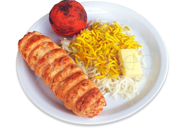 Chicken Kabab and rice (chicken chelo kabab)