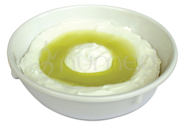 Labneh, whole, in melamine bowl