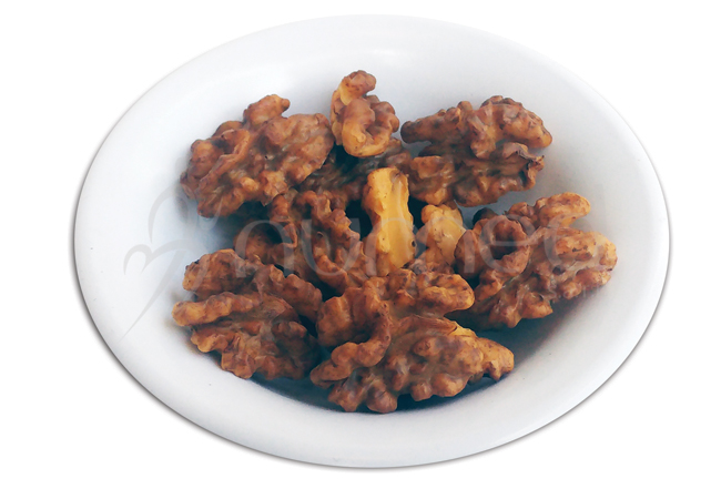 Walnuts, raw, in melamine bowl