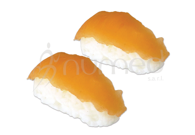 Sushi, sake (Nigiri salmon)
