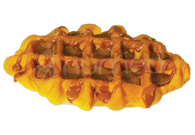 Waffle, with chocolate