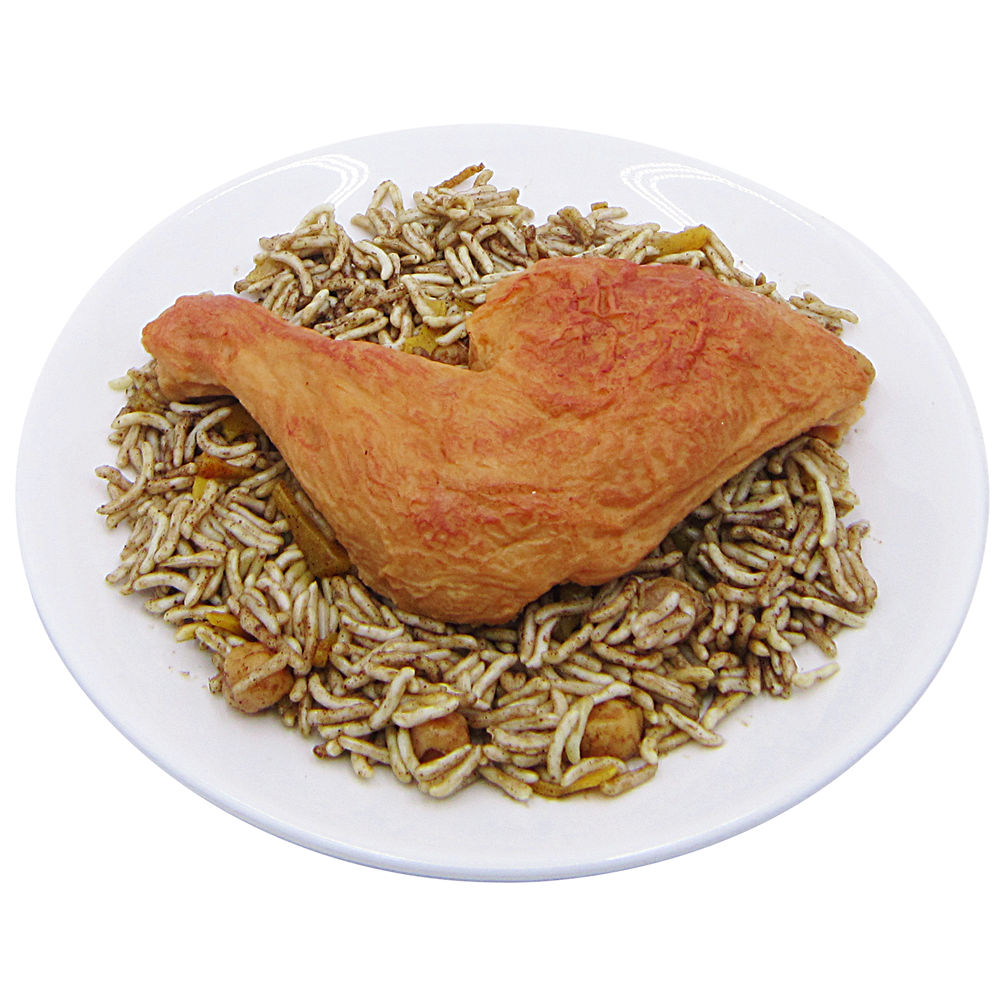 Biryani, Chicken, in melamine plate