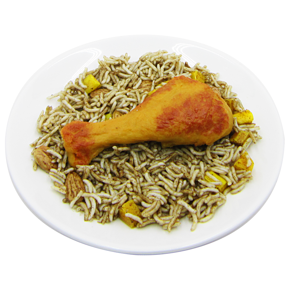 Bukhari rice with chicken, in melamine plate