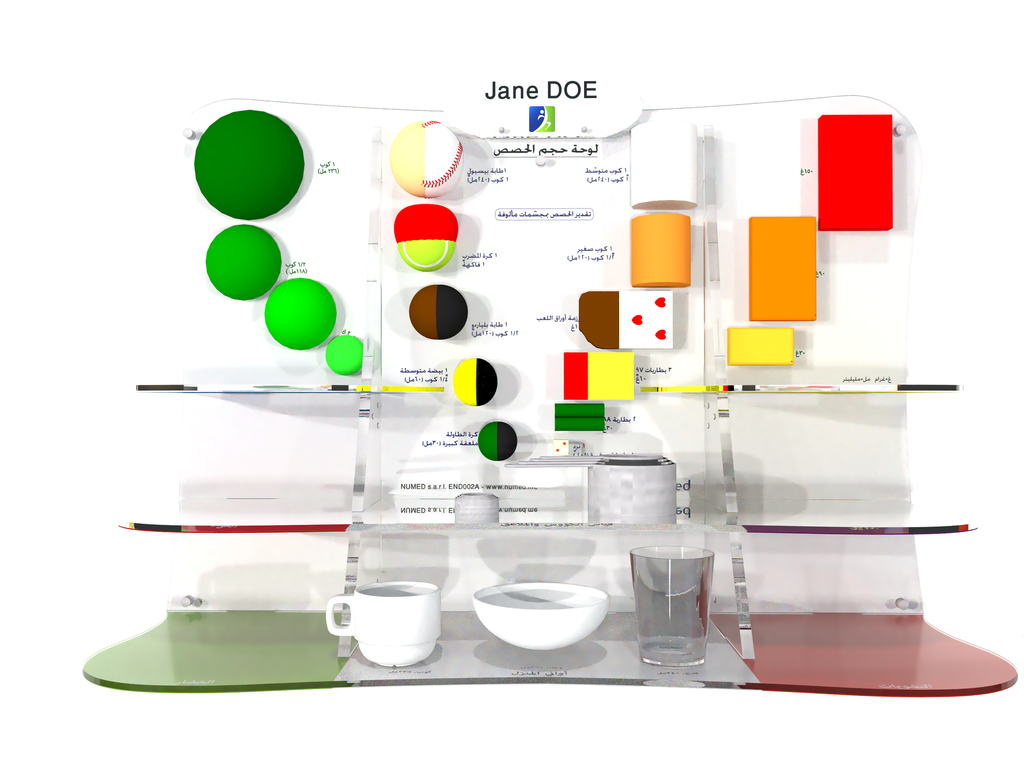 3D Combo Portion size display-Arabic