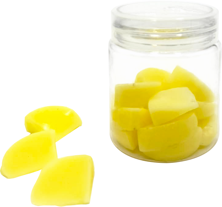 Apple, raw, peeled, in plastic cup