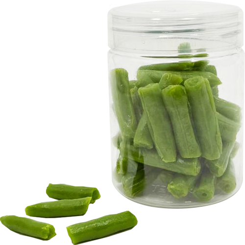 Green beans, canned, in plastic cup