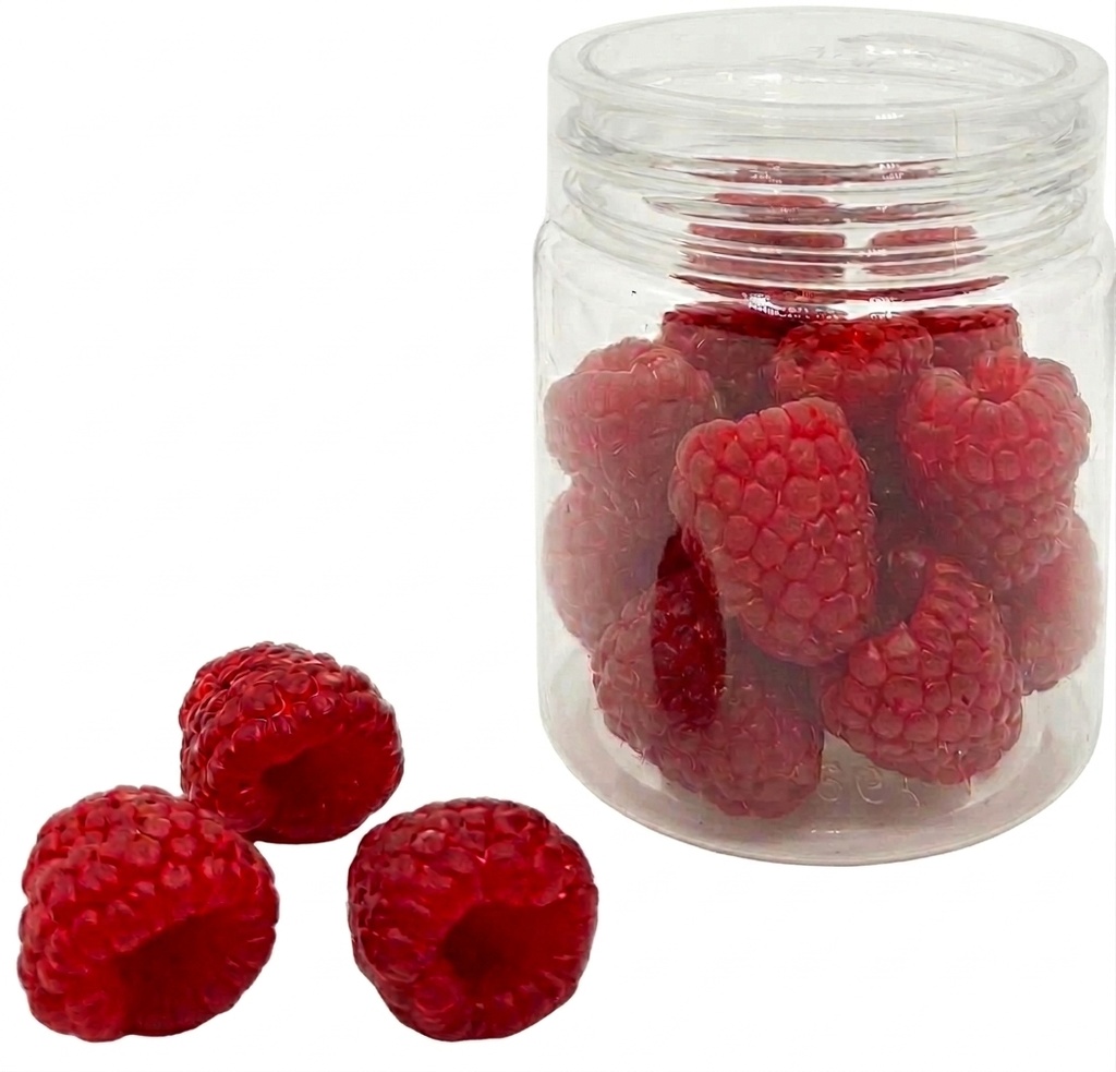 Raspberries, raw, in plastic cup