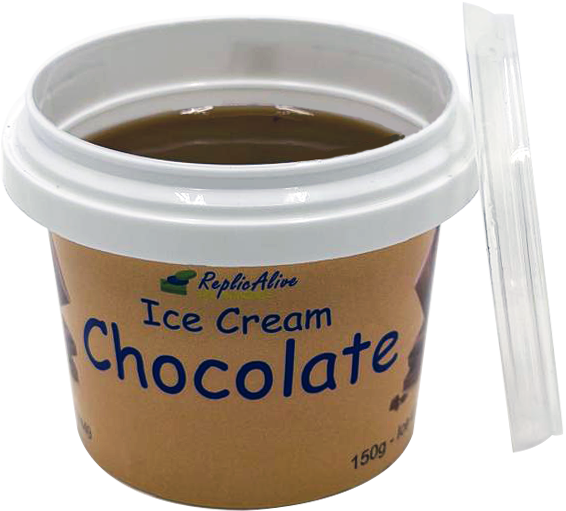Ice cream, chocolate in plastic cup