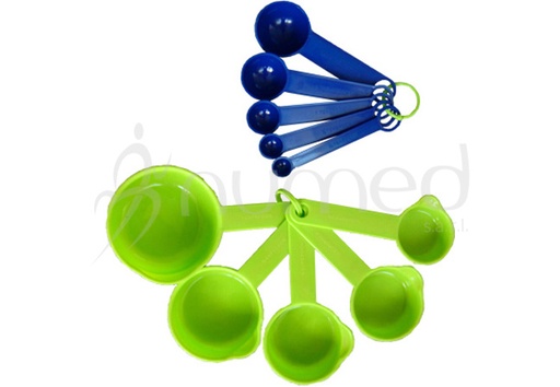 [DMP003] Measuring Cups & Spoons, set of 10 - Plastic 
