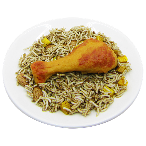 [ENFMMEAL15] Bukhari rice with chicken, in melamine plate