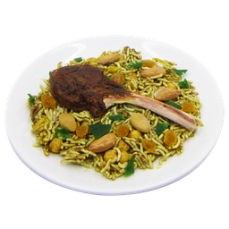 [ENFMMEAL16] Bukhari rice with Lamb, in melamine plate